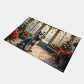 Schnauzer Kerst Conservatorium Kunst Deurmat (Schuin)