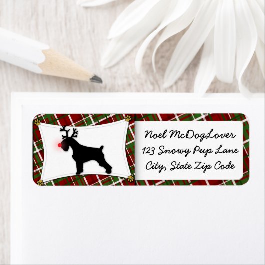Schnauzer Kerst Etiket (Insitu)