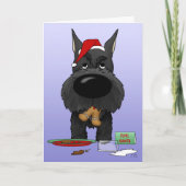 Schnauzer Kerst Feestdagen Kaart (Voorkant)
