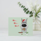 Schnauzer Kerst Feestdagenkaart (Staand voorkant)