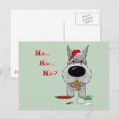 Schnauzer Kerst Feestdagenkaart (Voorkant / Achterkant)