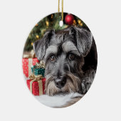 Schnauzer Kerst Keramisch Ornament (Rechts)