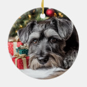 Schnauzer Kerst Keramisch Ornament (Achterkant)