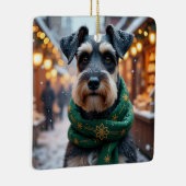 Schnauzer Kerst Kunst Keramisch Ornament (Rechts)