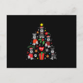 Schnauzer Kerstboom Hanger Grappige Hond Feestdagenkaart (Voorkant)