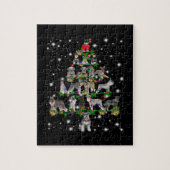 Schnauzer kerstboom met vlieglicht legpuzzel (Verticaal)