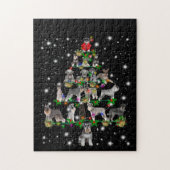 Schnauzer kerstboom met vlieglicht legpuzzel (Verticaal)