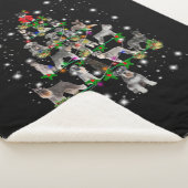 Schnauzer kerstboom met vlieglicht sherpa deken (3/4)