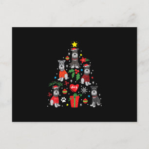 Schnauzer Kerstboom Ornament Grappige Hond Feestdagenkaart