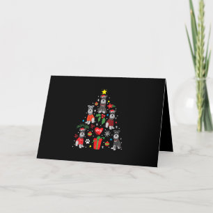 Schnauzer kerstboomornament grappige huisdierhond feestdagen kaart