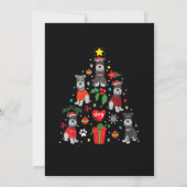 Schnauzer kerstboomversier Funny Pet Dog Aankondiging (Voorkant)