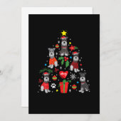 Schnauzer kerstboomversier Funny Pet Dog Aankondiging (Voorkant / Achterkant)