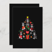 Schnauzer kerstboomversier Funny Pet Dog Bedankkaart (Voorkant / Achterkant)