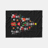 Schnauzer kerstboomversier Funny Pet Dog Fleece Deken (Voorkant (Horizontaal))