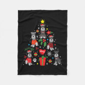 Schnauzer kerstboomversier Funny Pet Dog Fleece Deken (Voorkant)