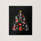 Schnauzer kerstboomversier Funny Pet Dog Legpuzzel (Verticaal)