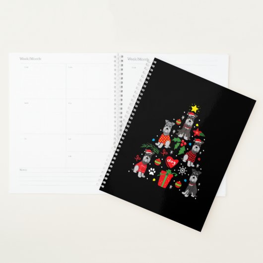 Schnauzer kerstboomversier Funny Pet Dog Planner (Display)