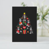 Schnauzer kerstboomversier Funny Pet Dog RSVP Kaartje (Staand voorkant)