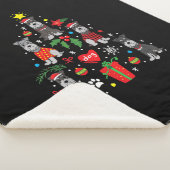 Schnauzer kerstboomversier Funny Pet Dog Sherpa Deken (3/4)