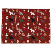 Schnauzer kerstcadeau groot large cadeautasje (Achterkant)