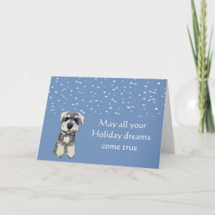 Schnauzer Kerstkaart Feestdagen Kaart
