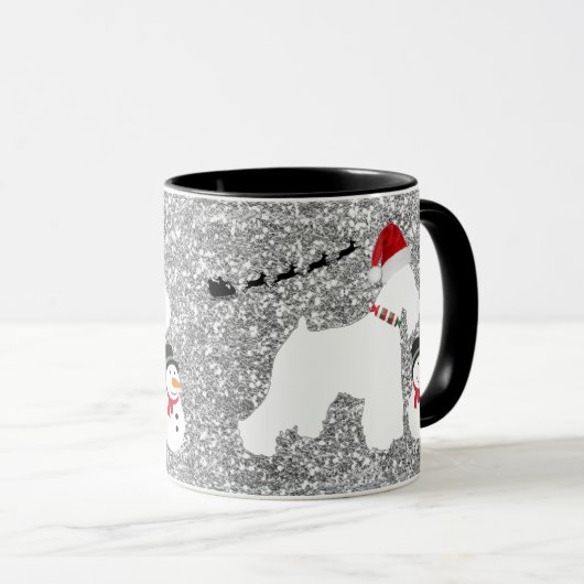 Schnauzer-kerstkoffie-Mok Mok (Voorkant rechts)