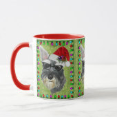 Schnauzer-kerstkoffie-Mok Mok (Links)