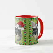 Schnauzer-kerstkoffie-Mok Mok (Voorkant rechts)
