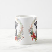 Schnauzer Kerstkrans Feestelijke Pup Koffiemok (Center)