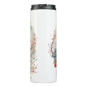 Schnauzer Kerstkrans Feestelijke Pup Thermosbeker (Achterkant)