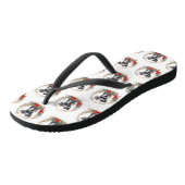 Schnauzer Kerstkrans Festieve Pup Teenslippers (Schuin)