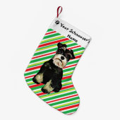 Schnauzer Kerstmis Stocking Kleine Kerstsok (Voorkant (Hangend))