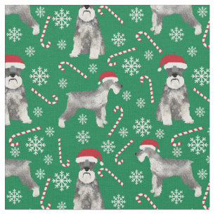 schnauzer - kerstmis stof