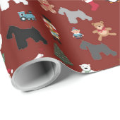Schnauzer kerstpapier cadeaupapier (Rol Hoek)