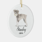 Schnauzer-kerstversiering Keramisch Ornament (Rechts)