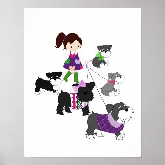 Schnauzer-kinderkamer muurdecoratie poster (Voorkant)