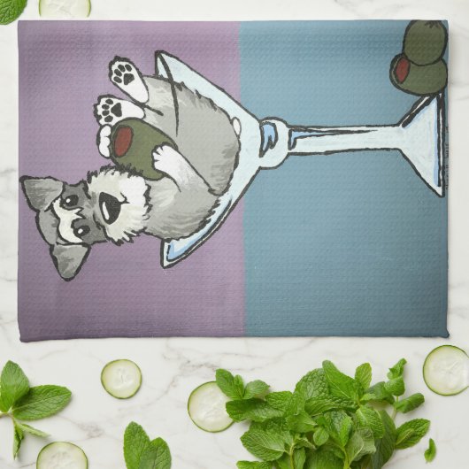 Schnauzer Kitchen Towel Theedoek (Gevouwen)