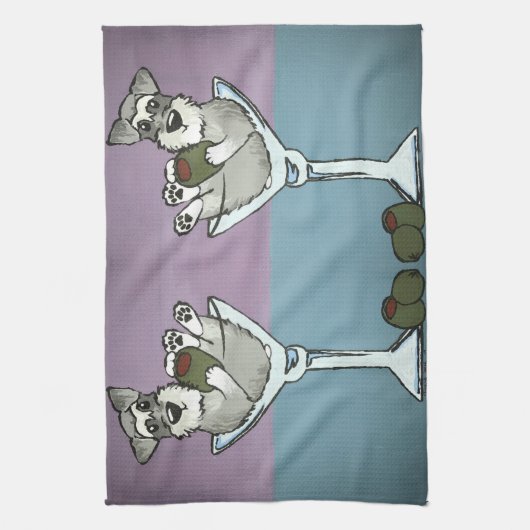 Schnauzer Kitchen Towel Theedoek (Verticaal)