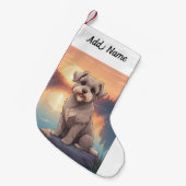 Schnauzer  kleine kerstsok (Voorkant (Hangend))