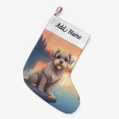 Schnauzer  kleine kerstsok (Voorkant (Hangend))