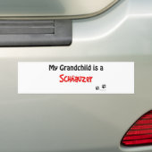 Schnauzer Kleinkind Bumpersticker (Op auto)