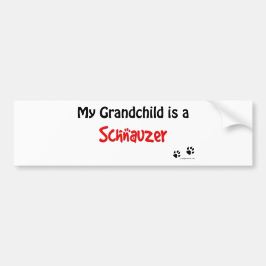 Schnauzer Kleinkind Bumpersticker (Voorkant)