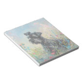 Schnauzer Kleurrijke Wildbloemen Notitieblok (Schuin)