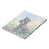 Schnauzer Kleurrijke Wildbloemen Notitieblok (Linkerzijde)