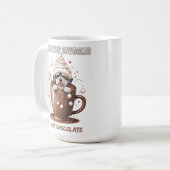 Schnauzer Knuffels & Warme Chocolade Koffiemok (Voorkant links)