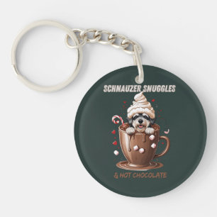 Schnauzer Knuffels & Warme Chocolade Sleutelhanger