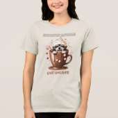 Schnauzer Knuffels & Warme Chocolade Tri-Blend Shirt (Voorkant)
