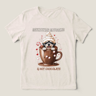 Schnauzer Knuffels & Warme Chocolade Tri-Blend Shirt