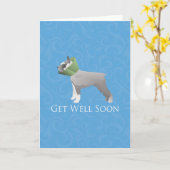 Schnauzer krijgt snel een goed ontwerp kaart (Gele Bloem)