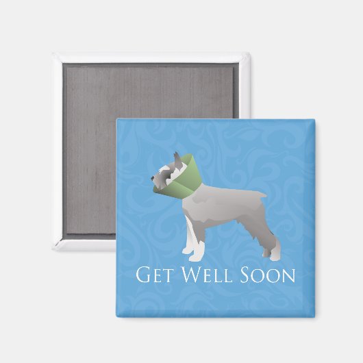 Schnauzer krijgt snel een goed ontwerp magneet (Voorkant / Achterkant)